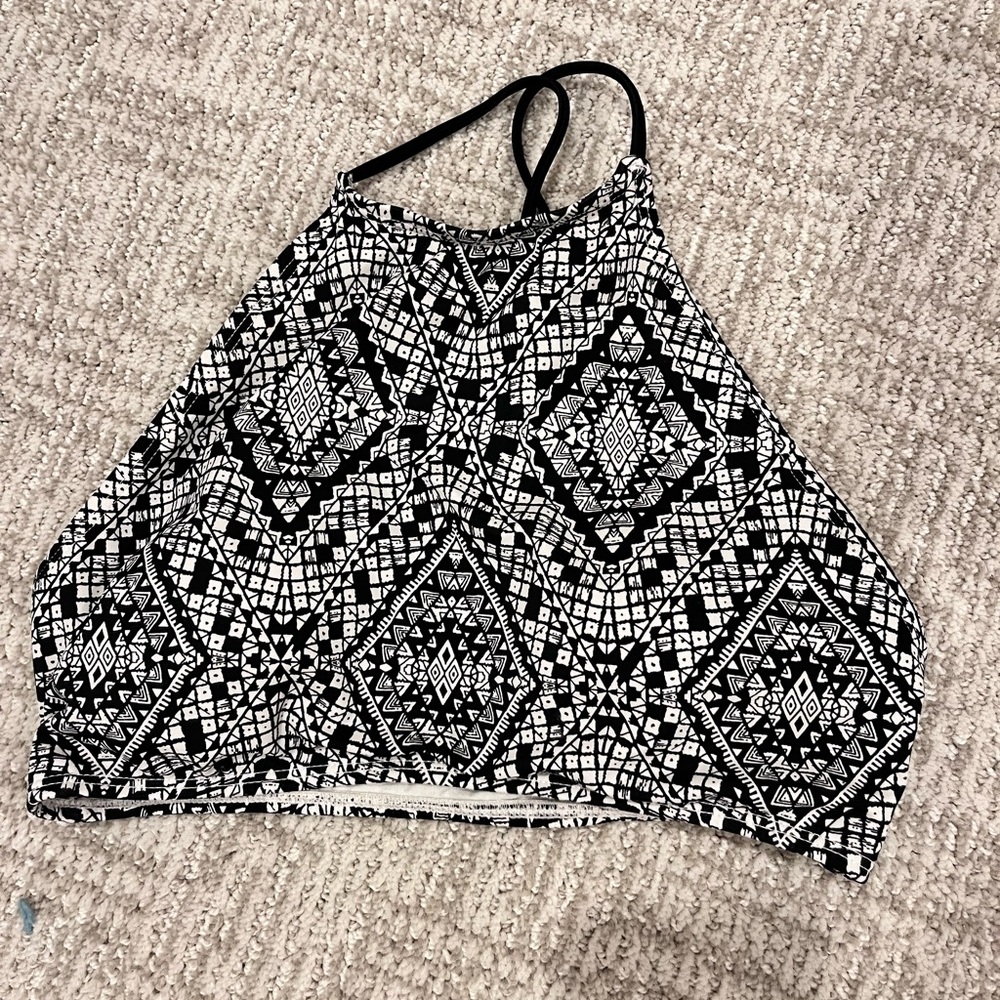 Motel Rocks Black and White Patterned Tank Top
